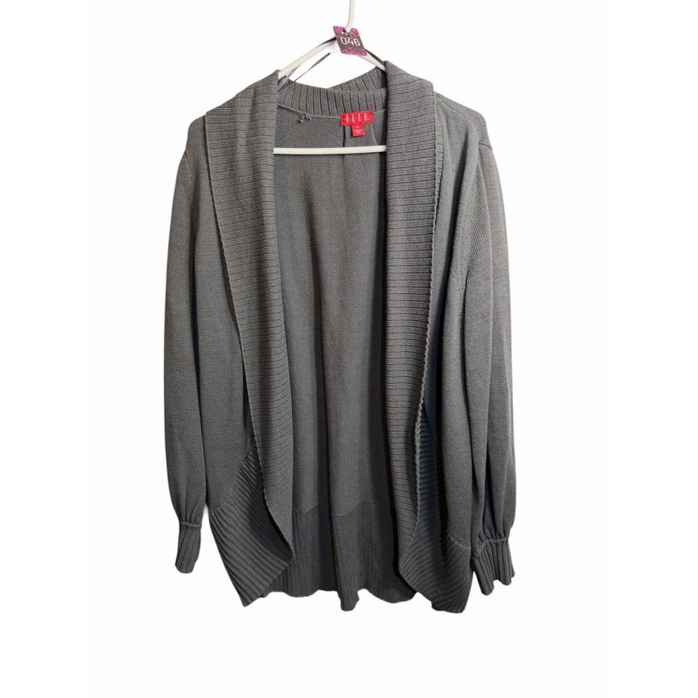 elle womens grey long sleeve‎ open front cardigan size XL extra large